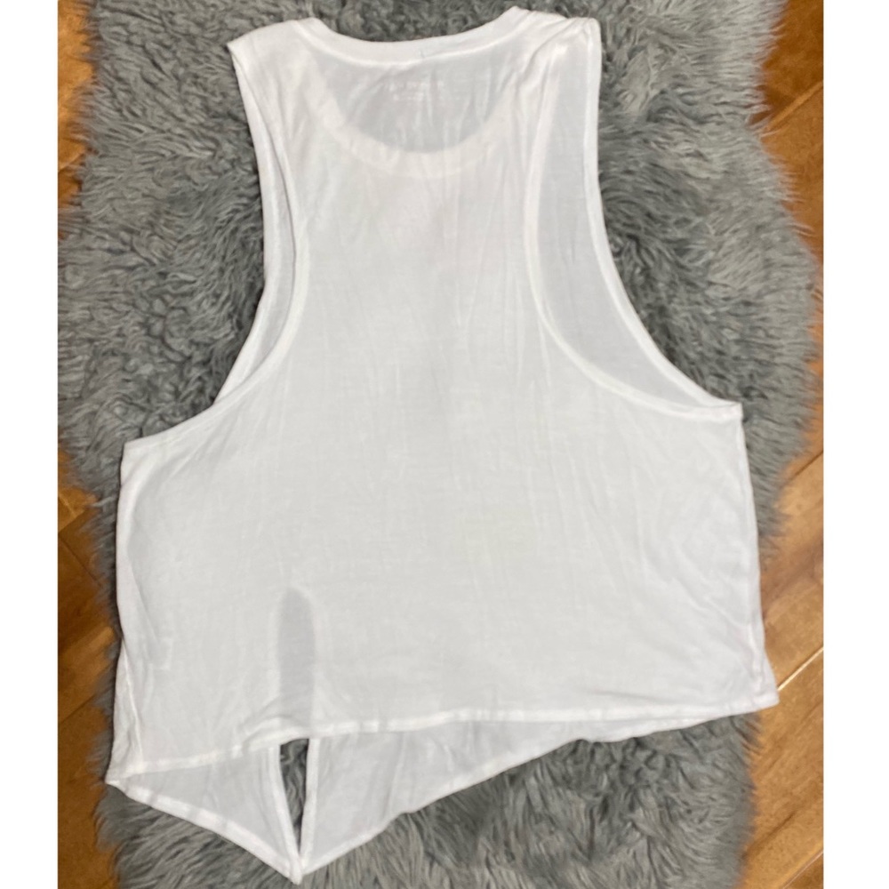 Beyond Yoga Tie Front Muscle Tee White Size Small - Picture 3 of 4